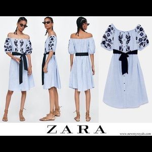 Zara Dresses - “RepliKate” Zara Flocked Print dress Zara Dresses - “RepliKate” Zara Flocked Print dress